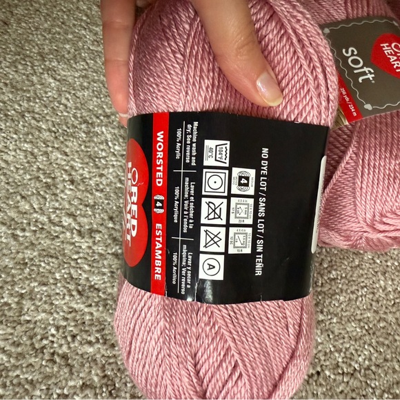 Red Heart Soft Yarn - Rose Blush. 3 Skeins. Yarn has slight sheen! Gorgeous! - Picture 3 of 7